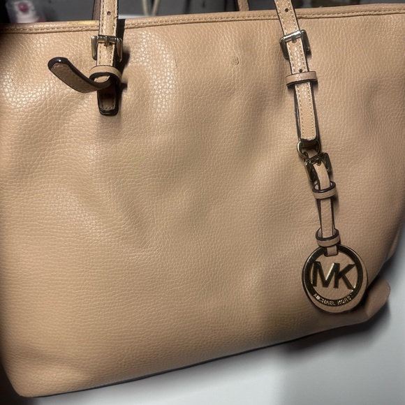 Michael Kors Beige Leather Tote - Picture 1 of 5